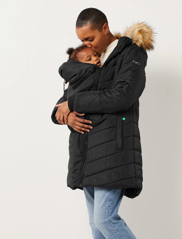 Black 3 in 1 Down Maternity Coat