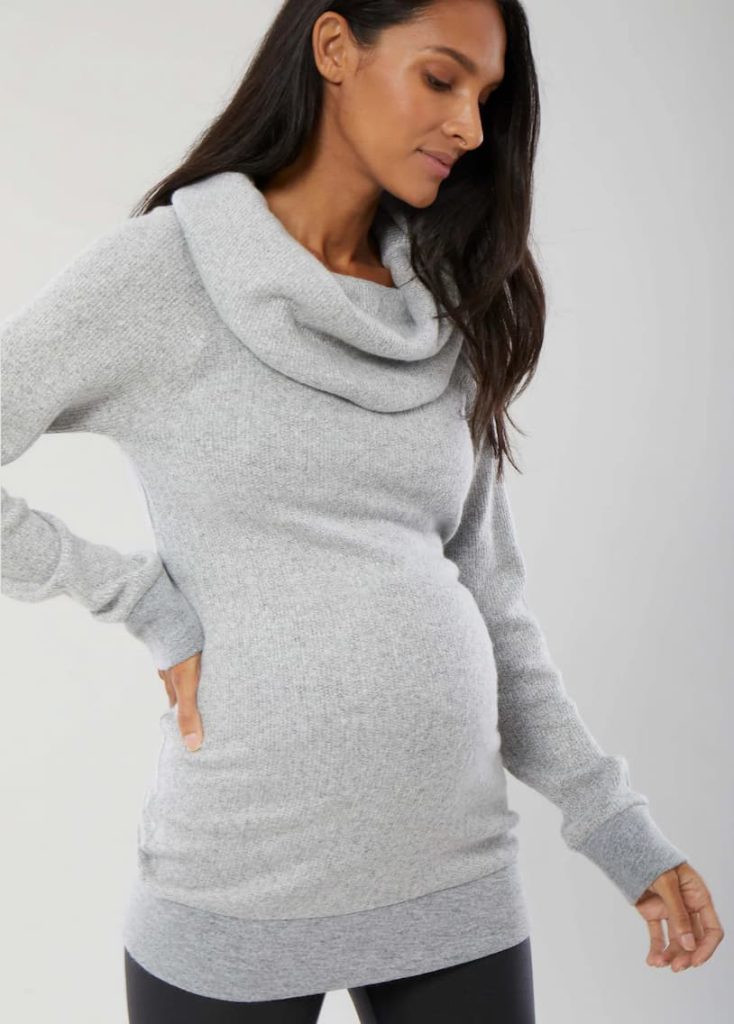 Cowl Neck Maternity Sweater